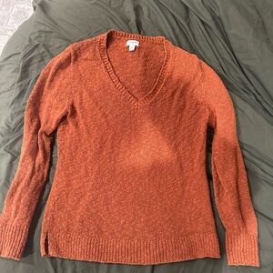 J. Crew Rust V-Neck Sweater for Women